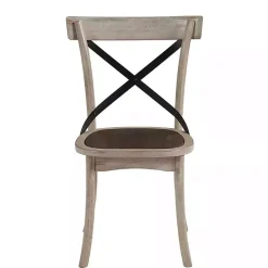 White X-Back Wooden Dining Chairs, Set of 2