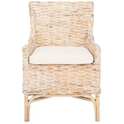 Whitewashed Rattan Cristen Accent Chair