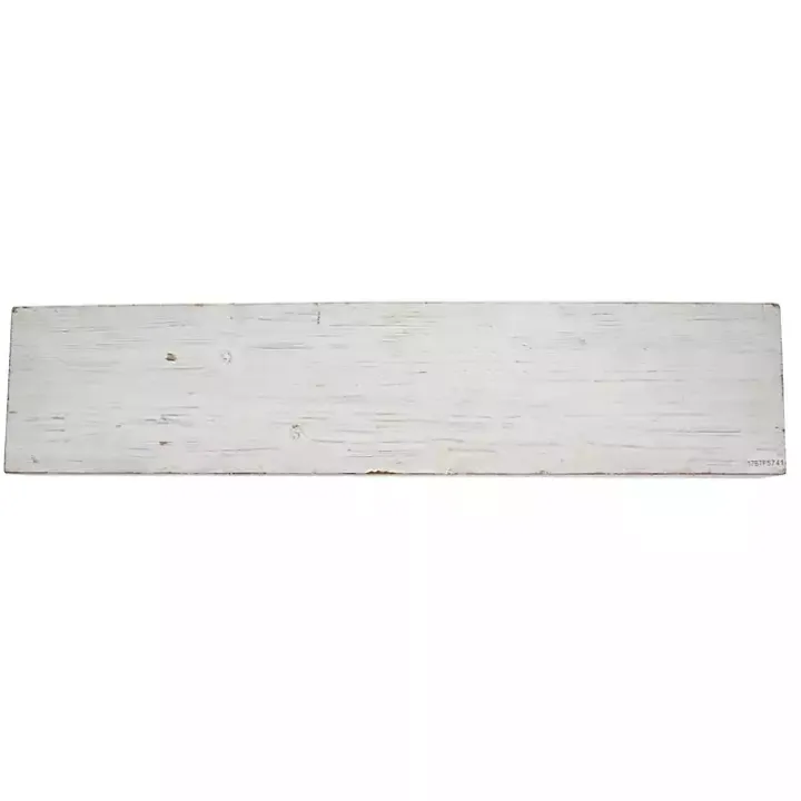Whitewashed Wood Floating Shelf, 36 in.