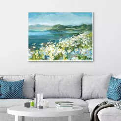 Wild Daisy Bay Framed Canvas Art Print