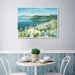 Wild Daisy Bay Framed Canvas Art Print