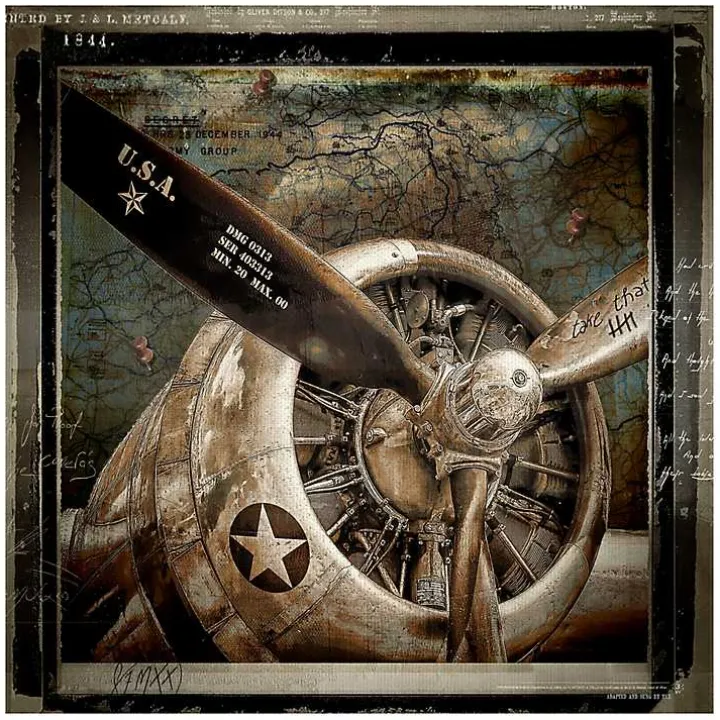 Wing and a Prayer Square Canvas Art Print