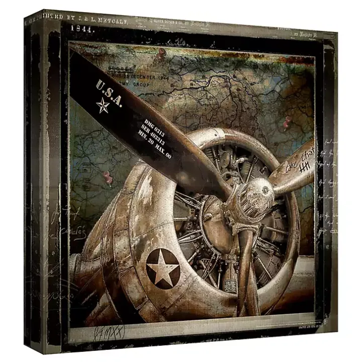 Wing and a Prayer Square Canvas Art Print