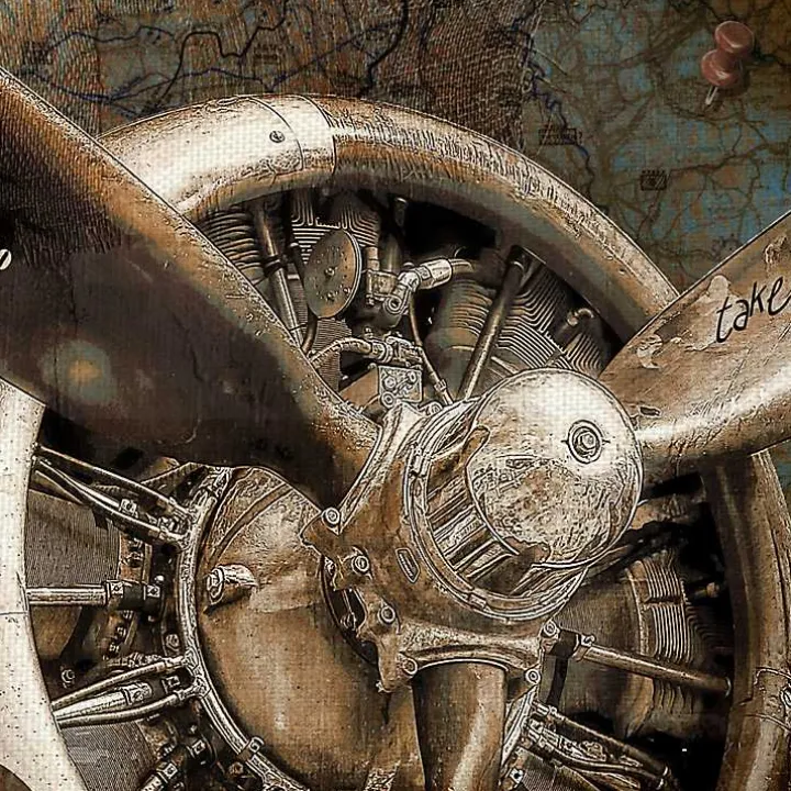 Wing and a Prayer Square Canvas Art Print