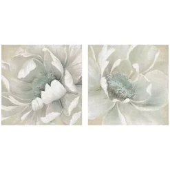 Winter Blooms I and II Canvas Art Prints, Set of 2