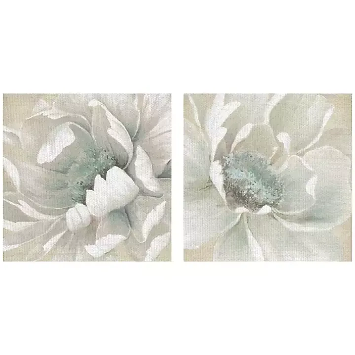 Winter Blooms I and II Canvas Art Prints, Set of 2