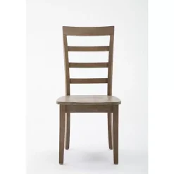 Wire Brushed Natural Dining Chairs, Set of 2