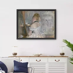 Woman At Her Toilette Framed Canvas Art Print