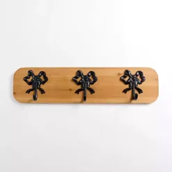 Wood and Metal Bow Wall Hooks