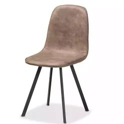 Wood Table and Leather Chairs 5-pc. Dining Set