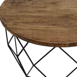 Wooden Top Geometric Chadwick Coffee Table