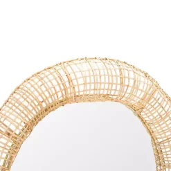 Woven Natural Cane Round Alia Wall Mirror