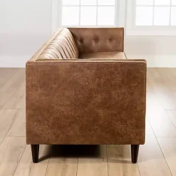 Wyatt Chester Faux Leather Formal Sofa