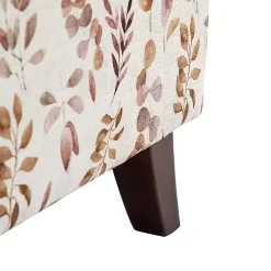 Yellow and Orange Leaf Upholstered Accent Chair