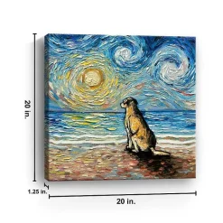 Yellow Lab Beach Days Canvas Art Print