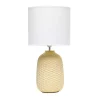 Yellow Purled Ceramic Table Lamp
