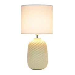 Yellow Purled Ceramic Table Lamp