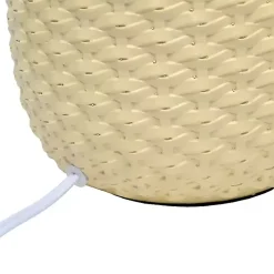 Yellow Purled Ceramic Table Lamp