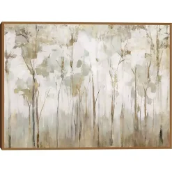 Abstract Woodland Forest Framed Canvas Art Print