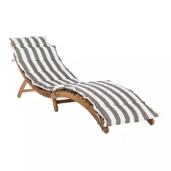 Acacia Wood 3-pc. Chaise Set with Striped Cushions