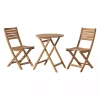 Acacia Wood Slatted 3-pc. Outdoor Bistro Set