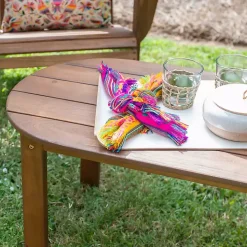 Acorn Acacia Wood Oval Adirondack Coffee Table