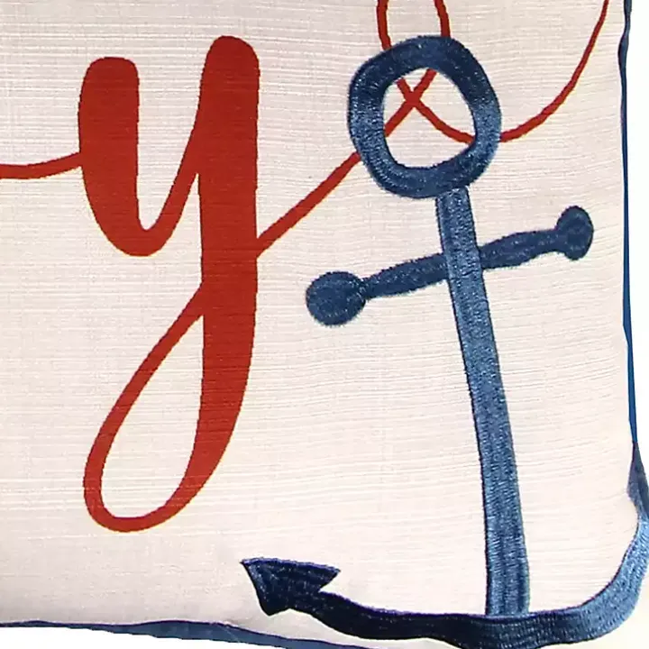 Ahoy Anchor Lumbar Pillow