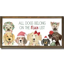 All Dogs Belong on the Nice List Wall Plaque