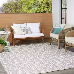 Aloha Ash Botanical Indoor/Outdoor Area Rug, 9x12