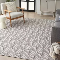 Aloha Ash Botanical Indoor/Outdoor Area Rug, 9x12