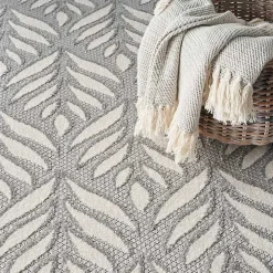 Aloha Ash Botanical Indoor/Outdoor Area Rug, 9x12