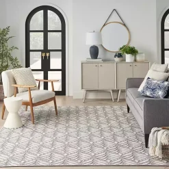 Aloha Ash Botanical Indoor/Outdoor Area Rug, 9x12