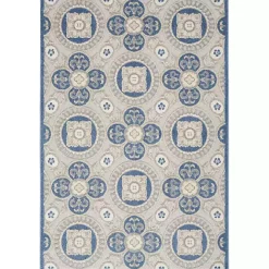 Aloha Blue Medallion Indoor/Outdoor Area Rug, 3x5
