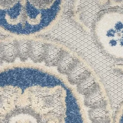 Aloha Blue Medallion Indoor/Outdoor Area Rug, 3x5