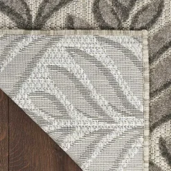 Aloha Gray Botanical Indoor/Outdoor Rug, 5x7