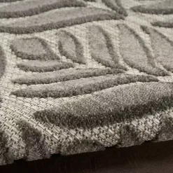 Aloha Gray Botanical Indoor/Outdoor Rug, 6x9