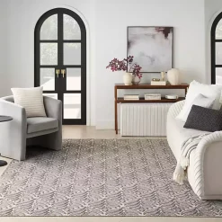 Aloha Gray Botanical Indoor/Outdoor Rug, 7x10