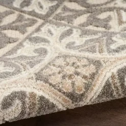 Aloha Ivory Geometric Indoor/Outdoor Area Rug, 3x5