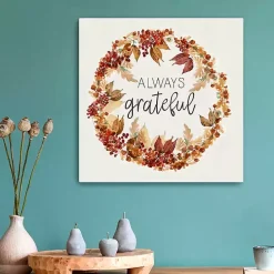 Always Grateful Wreath Canvas Art Print