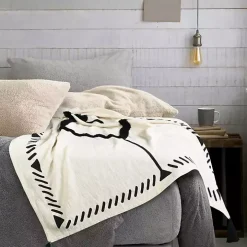 Anna Black And White Diamond Throw