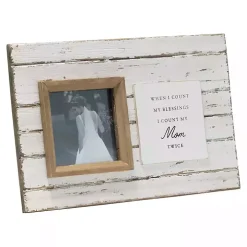 Antique White Wooden Mom Picture Frame