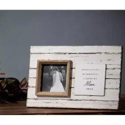 Antique White Wooden Mom Picture Frame