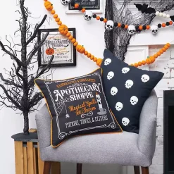 Apothecary Shoppe Halloween Pillow