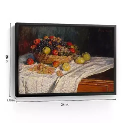 Apples and Grapes Framed Canvas Art Print