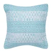 Aqua Diamond Stripe Indoor/Outdoor Pillow