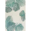 Aqua Forest Leaf Indoor/Outdoor Area Rug, 6x9