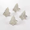 Art Deco Christmas Tree Napkin Rings, Set of 4