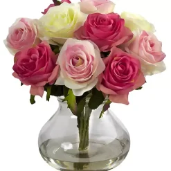 Assorted Roses in Vase Arrangement