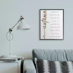 Autumn Checklist Canvas Wall Art