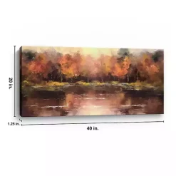 Autumn Lake Canvas Art Print, 40x20 in.